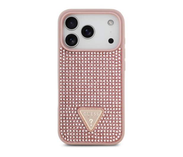 Guess Rhinestone Triangle Logo do iPhone 17 Pro różowy - 1365573 - zdjęcie 2