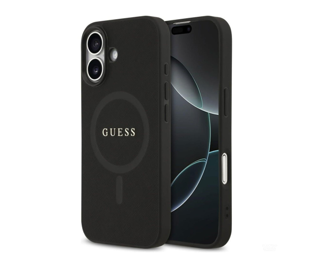 Guess Saffiano Classic Logo MagSafe do iPhone 17 czarny - 1365575 - zdjęcie