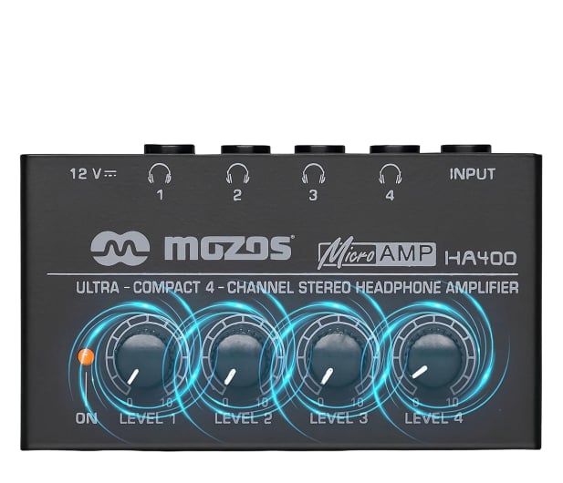 Mozos HA400 4-kanałowy wzmacniacz słuchawkowy - 1370681 - zdjęcie 3
