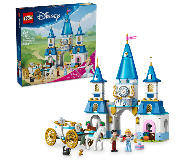 LEGO Disney Princess 43275 Zamek Kopciuszka i kareta - 1284107 - zdjęcie 2