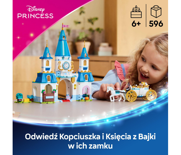 LEGO Disney Princess 43275 Zamek Kopciuszka i kareta - 1284107 - zdjęcie 4