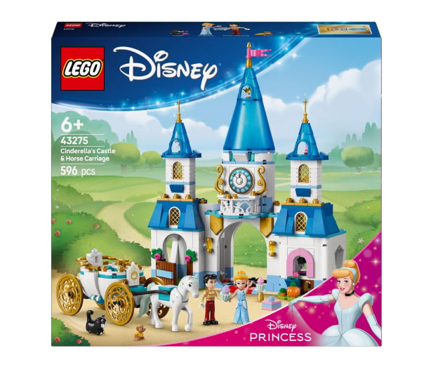 LEGO Disney Princess 43275 Zamek Kopciuszka i kareta - 1284107 - zdjęcie