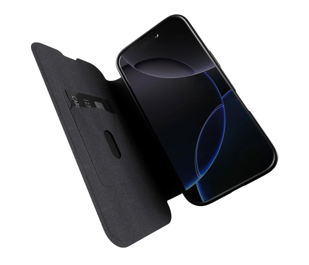 Puro Book Mag MagSafe z klapką i schowkiem na karty do iPhone 16 - 1346234 - zdjęcie 3