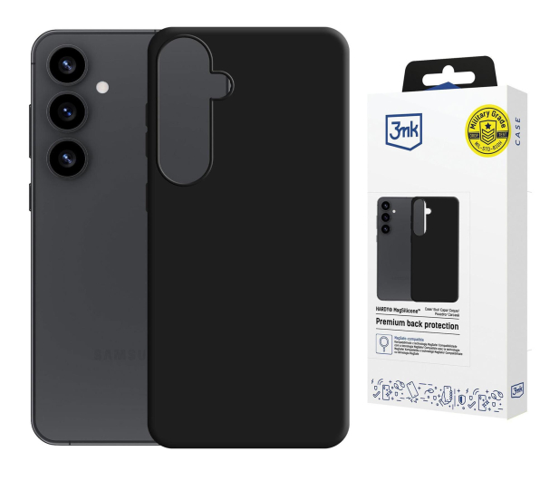 3mk Hardy MagSilicone Black do Galaxy S25 - 1344462 - zdjęcie