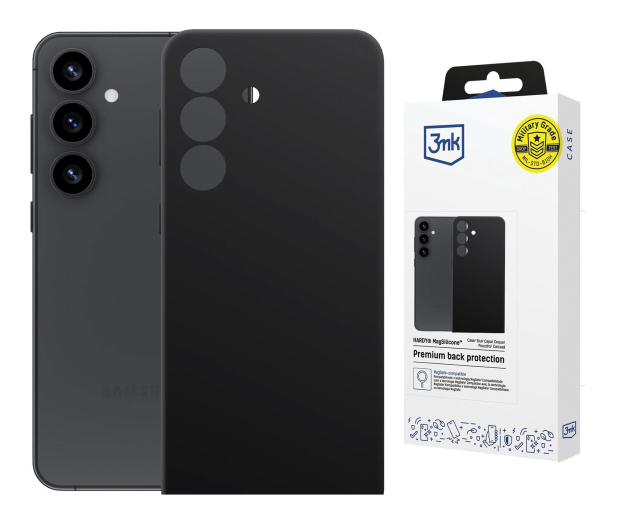 3mk Hardy MagSilicone Black do Galaxy S24 - 1344464 - zdjęcie