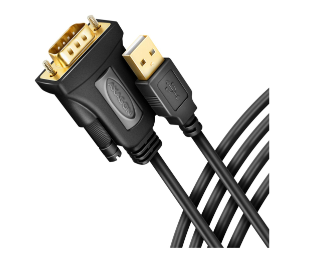 Axagon ADS-1PQN, USB-A 2.0 - RS-232 DB9-M FTDI adapter / kabel 1.5m - 1353394 - zdjęcie