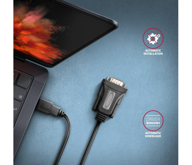 Axagon ADS-1PQN, USB-A 2.0 - RS-232 DB9-M FTDI adapter / kabel 1.5m - 1353394 - zdjęcie 5
