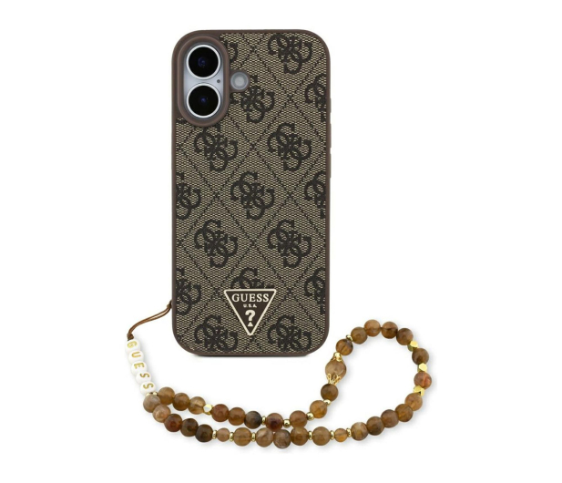 Guess 4G Strap Triangle Logo MagSafe do iPhone 17 brązowy - 1365510 - zdjęcie