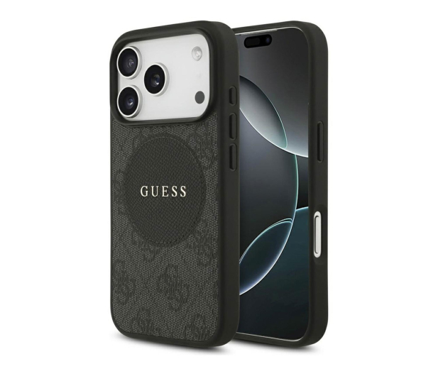 Guess 4G Circle Classic Logo MagSafe do iPhone 17 Pro czarny - 1365488 - zdjęcie