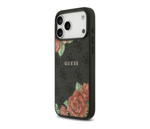 Guess 4G Flowers Print MagSafe do iPhone 17 Pro czarny - 1365496 - zdjęcie 4