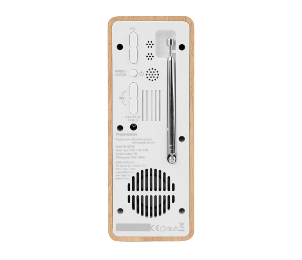 Thomson COSY Stacja pogodowa z radiem i głośnikiem BT biała - 1501902 - zdjęcie 3