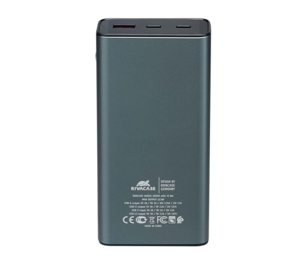 RIVACASE Powerbank VA1022 20000 mAh 22,5W metalowy - 1503810 - zdjęcie 4