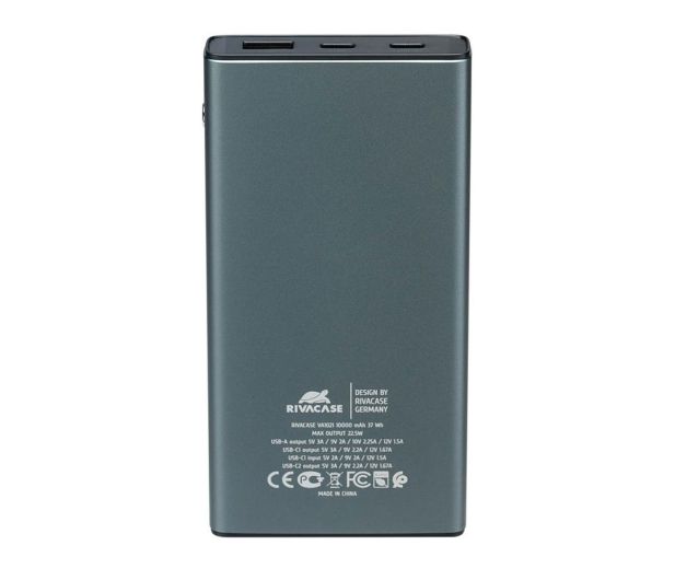RIVACASE Powerbank VA1021 10000 mAh 22,5W metalowy - 1503809 - zdjęcie 3