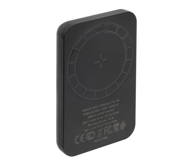 RIVACASE Powerbank VA2603 5000 mAh 20W czarny - 1503832 - zdjęcie 2