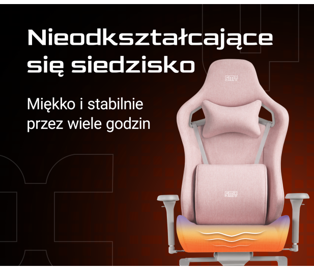 SMX Fotel gamingowy Ararat różowy - 1308832 - zdjęcie 3