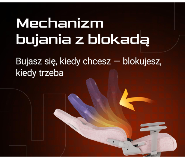 SMX Fotel gamingowy Ararat różowy - 1308832 - zdjęcie 4