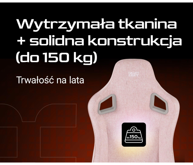 SMX Fotel gamingowy Ararat różowy - 1308832 - zdjęcie 7