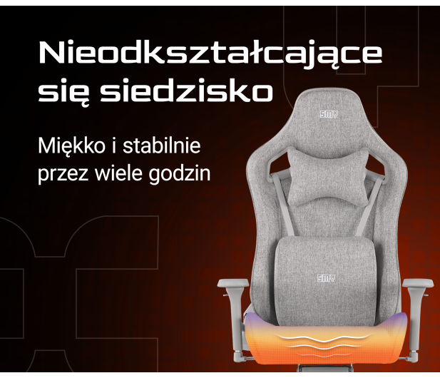 SMX Fotel gamingowy Ararat jasny szary - 1308833 - zdjęcie 3