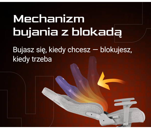 SMX Fotel gamingowy Ararat jasny szary - 1308833 - zdjęcie 4