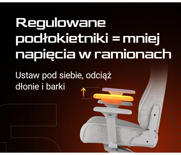 SMX Fotel gamingowy Ararat jasny szary - 1308833 - zdjęcie 5