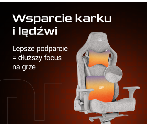 SMX Fotel gamingowy Ararat jasny szary - 1308833 - zdjęcie 6