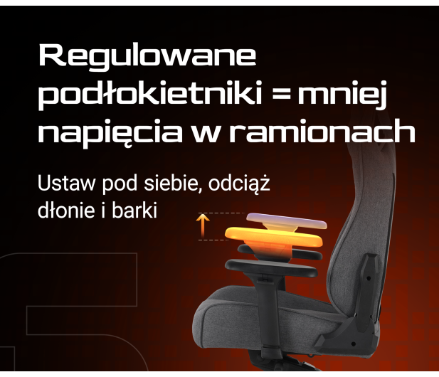 SMX Fotel gamingowy Ararat ciemny szary - 1308834 - zdjęcie 5