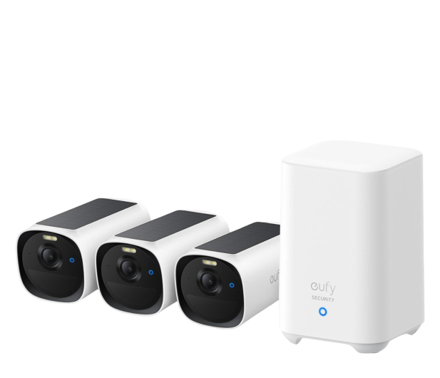 Eufy Zestaw 3 kamer eufyCam E40 Biały + HomeBase 2 - 1505442 - zdjęcie