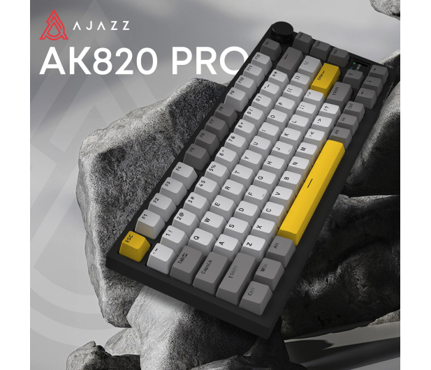 Ajazz AK820 Pro Flying Fish Switch Black Gray Yellow RGB - 1536362 - zdjęcie 4