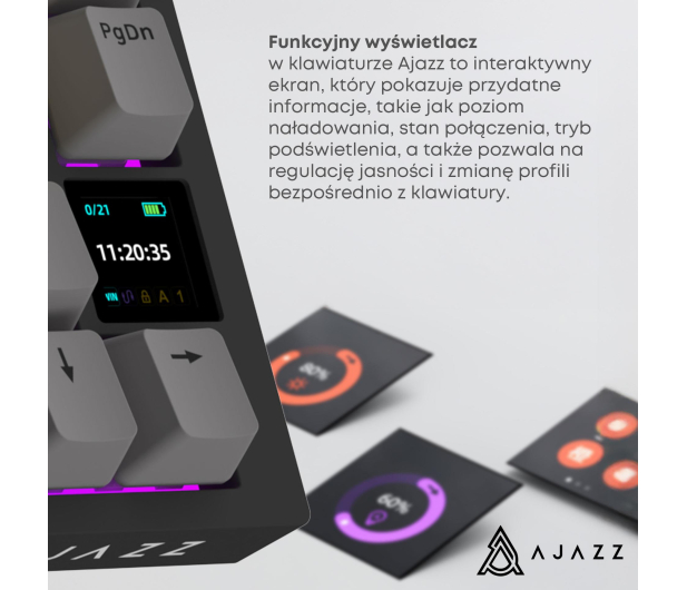 Ajazz AK820 Pro Flying Fish Switch Black Gray Yellow RGB - 1536362 - zdjęcie 9