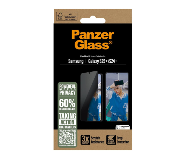 PanzerGlass Ultra-Wide Fit do Samsung Galaxy S25+ privacy - 1539012 - zdjęcie 4