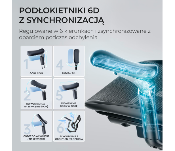 Sihoo DORO C300 PRO Mesh czarny - 1542252 - zdjęcie 8