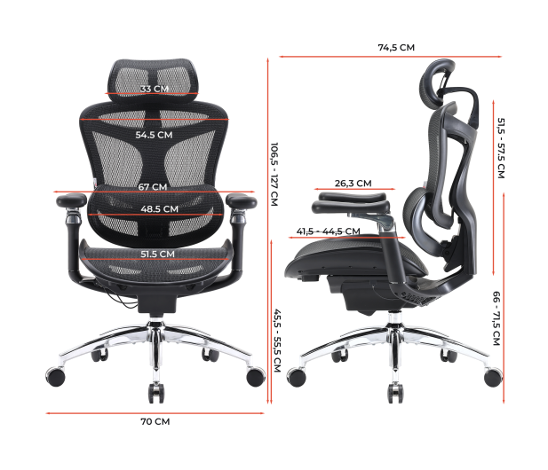 Sihoo DORO C300 PRO Mesh czarny - 1542252 - zdjęcie 16