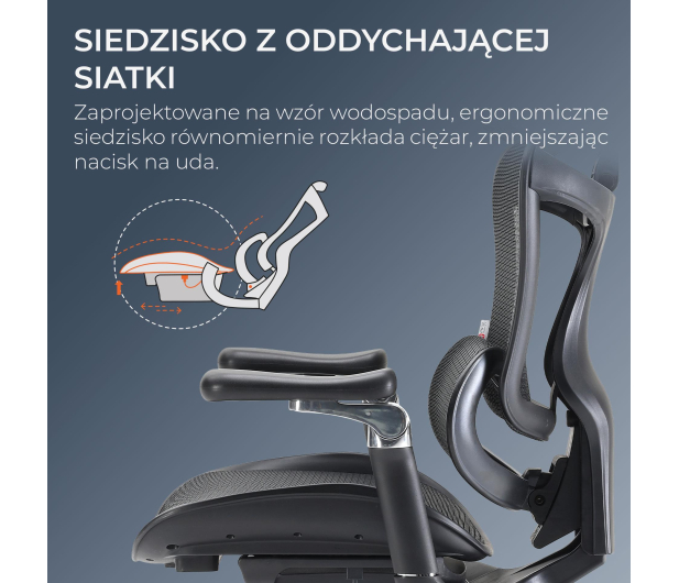 Sihoo DORO C300 PRO Mesh czarny - 1542252 - zdjęcie 13