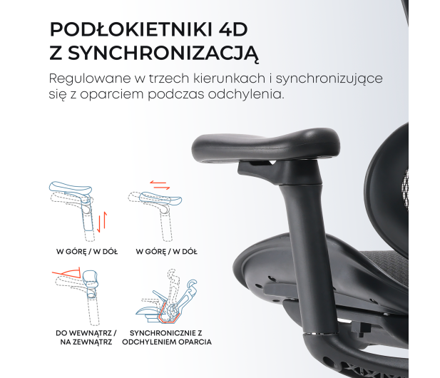 Sihoo DORO C300L Mesh czarny - 1542354 - zdjęcie 8
