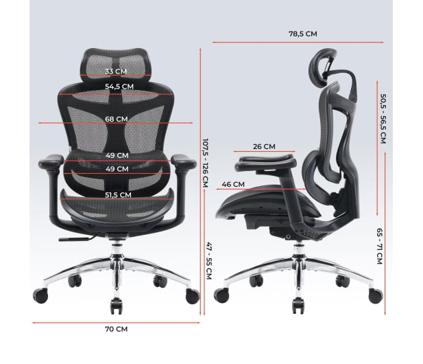 Sihoo DORO C300L Mesh czarny - 1542354 - zdjęcie 16