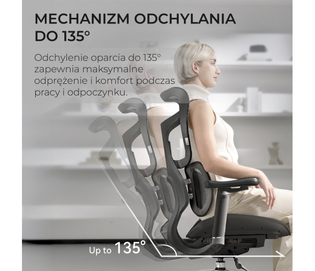 Sihoo DORO S100 Mesh czarny - 1542250 - zdjęcie 10