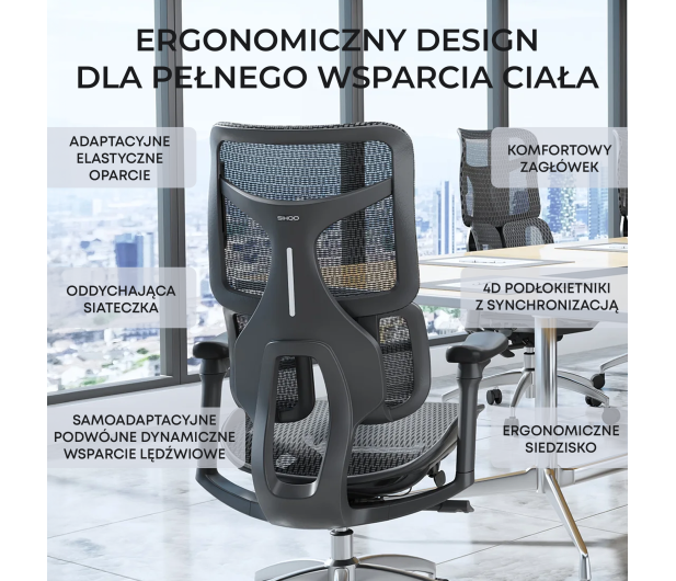Sihoo DORO S100 Mesh czarny - 1542250 - zdjęcie 11