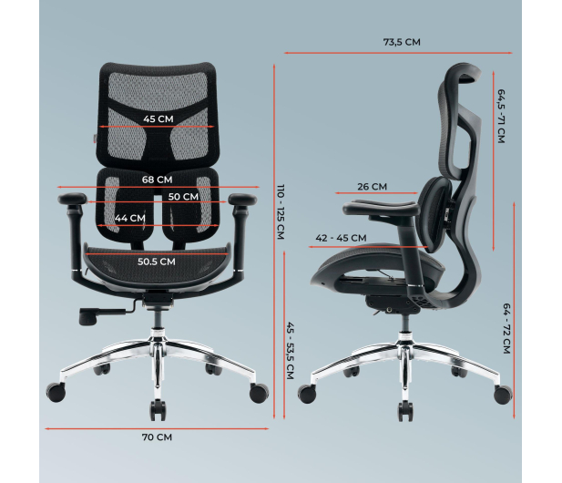 Sihoo DORO S100 Mesh czarny - 1542250 - zdjęcie 12