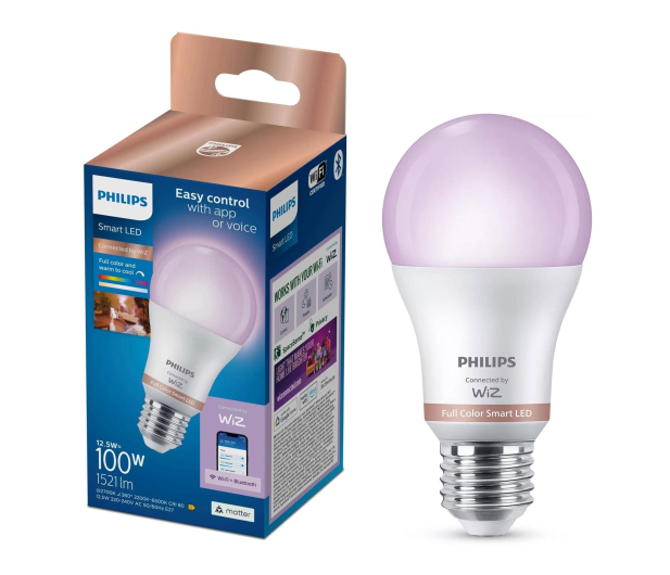 Philips Inteligentna Żarówka LED E27 RGB A60 100W 1521lm 2200-6500K - 1544365 - zdjęcie