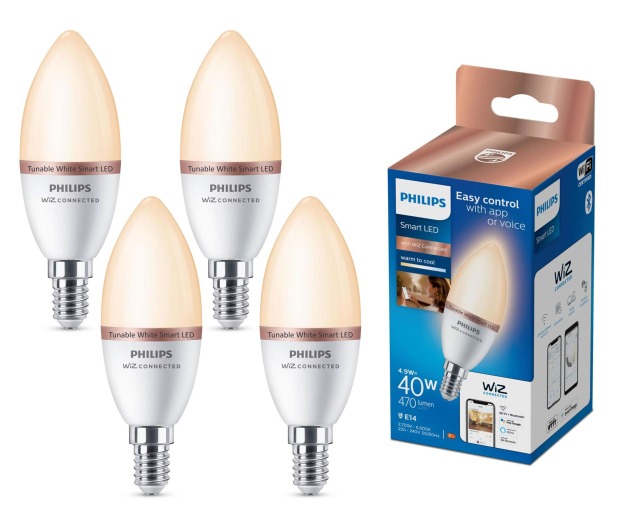 Philips Smart żarówka 40W C37 E14 4 szt. - 1541407 - zdjęcie