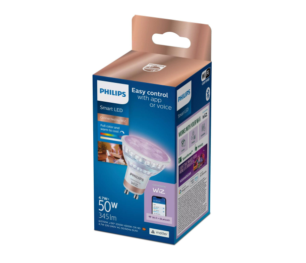 Philips Inteligentna Żarówka LED GU10 RGB Reflektor 50W 2200-6500K - 1544203 - zdjęcie 3