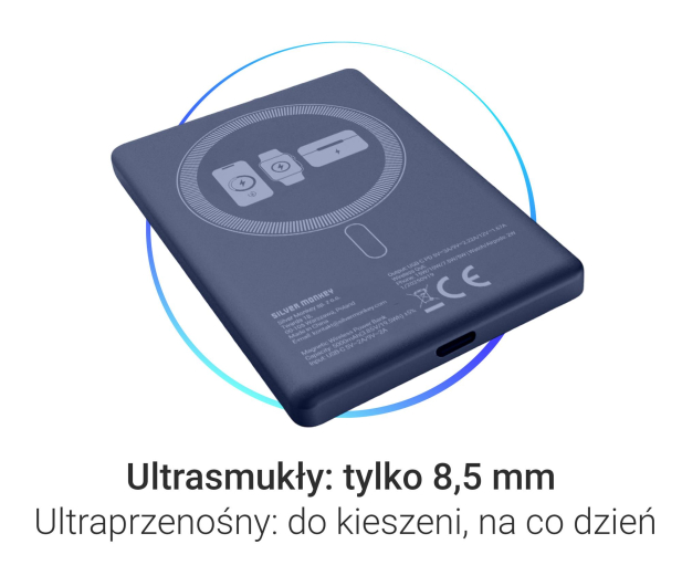 Silver Monkey Smart 5 000 mAh MagSafe UltraSlim 3w1 Głębinowy błękit - 1487254 - zdjęcie 7