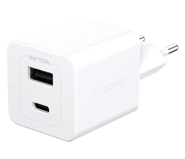 PanzerGlass empower Turbo 35W USB-C + USB-A Silver White - 1546799 - zdjęcie