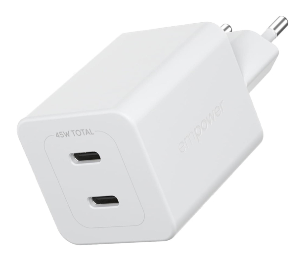 PanzerGlass empower Turbo 45W 2 x USB-C Silver White - 1546800 - zdjęcie 2