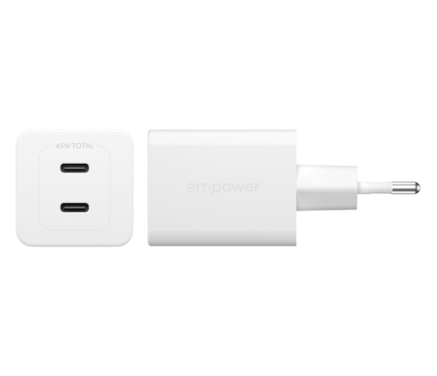 PanzerGlass empower Turbo 45W 2 x USB-C Silver White - 1546800 - zdjęcie 3