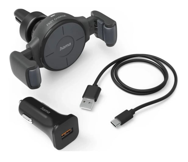 Hama UCHWYT SAMOCHODOWY INDUKCYJNY "FC 10 FLEX SET" 10W, CZARNY - 1548538 - zdjęcie