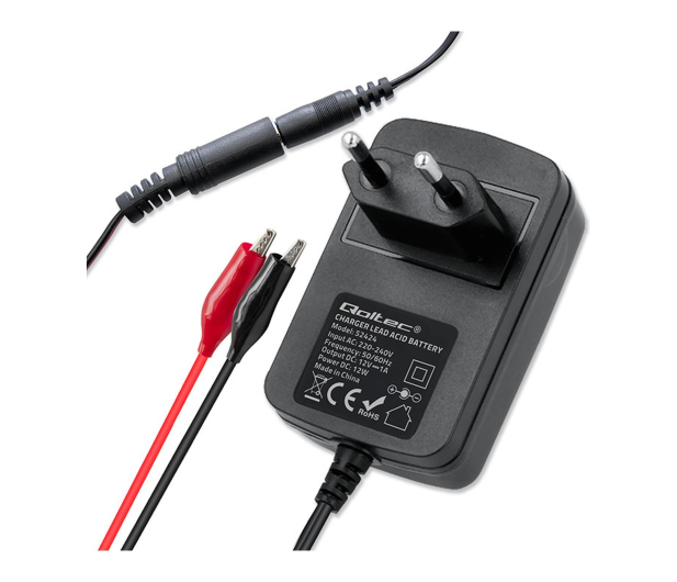 Qoltec Automatyczna ładowarka STD AGM GEL 12V 1A, Prostownik 12W - 1549501 - zdjęcie 4