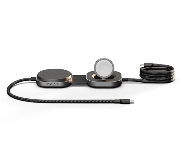 Zens Ładowarka indukcyjna 2w1 Pro 3 Qi2 15W USB-C/USB-C czarny - 1545345 - zdjęcie