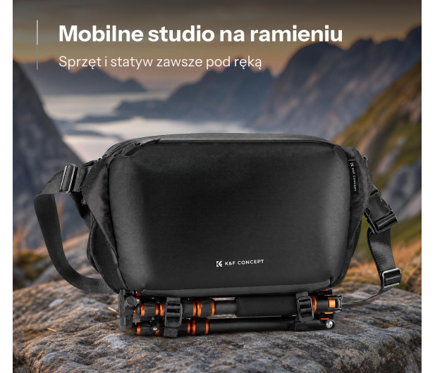 K&F Concept Urban Wander Sling 12 l - czarna - 1550464 - zdjęcie 2
