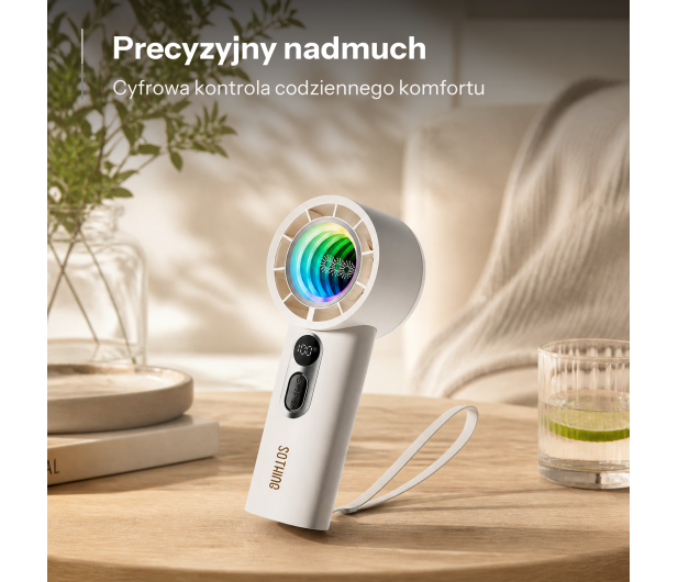 Sothing Ręczny wentylator Abyss Colorful Light 3600mAh biały - 1568957 - zdjęcie 2